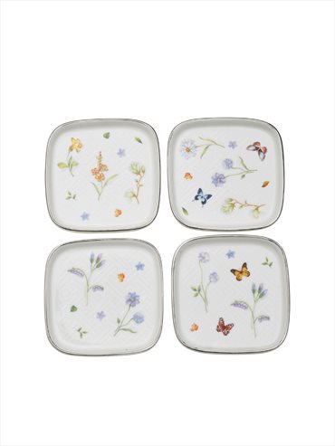 Petite Fleur Porselen Mini Servis Tabağı 4'lü 